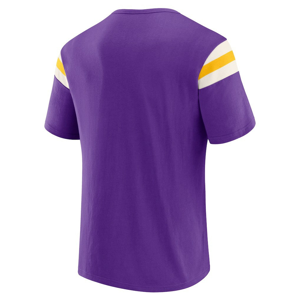 Minnesota Vikings Darius Rucker Collection Football Stripe Sleeve T-Shirt - Purple - Fanatics