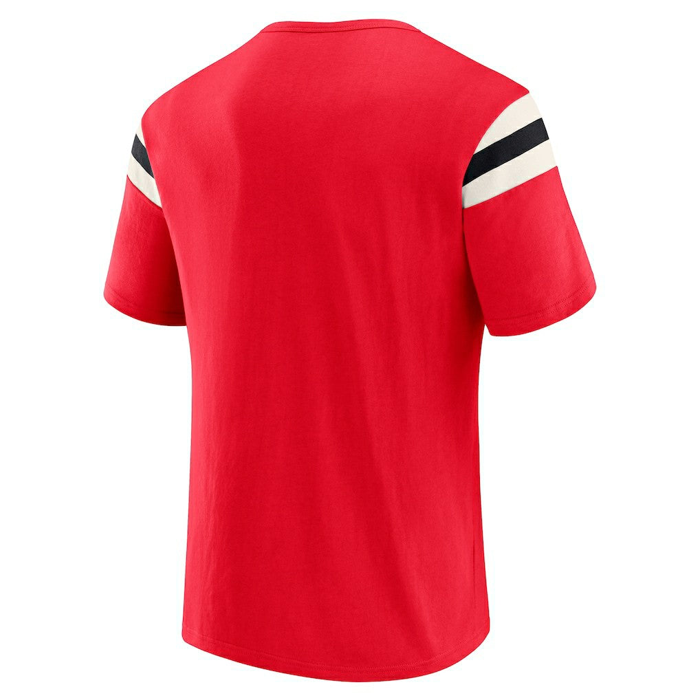 Kansas City Chiefs Darius Rucker Collection Football Stripe Sleeve T-Shirt - Red - Fanatics