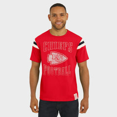 Kansas City Chiefs Darius Rucker Collection Football Stripe Sleeve T-Shirt - Red - Fanatics
