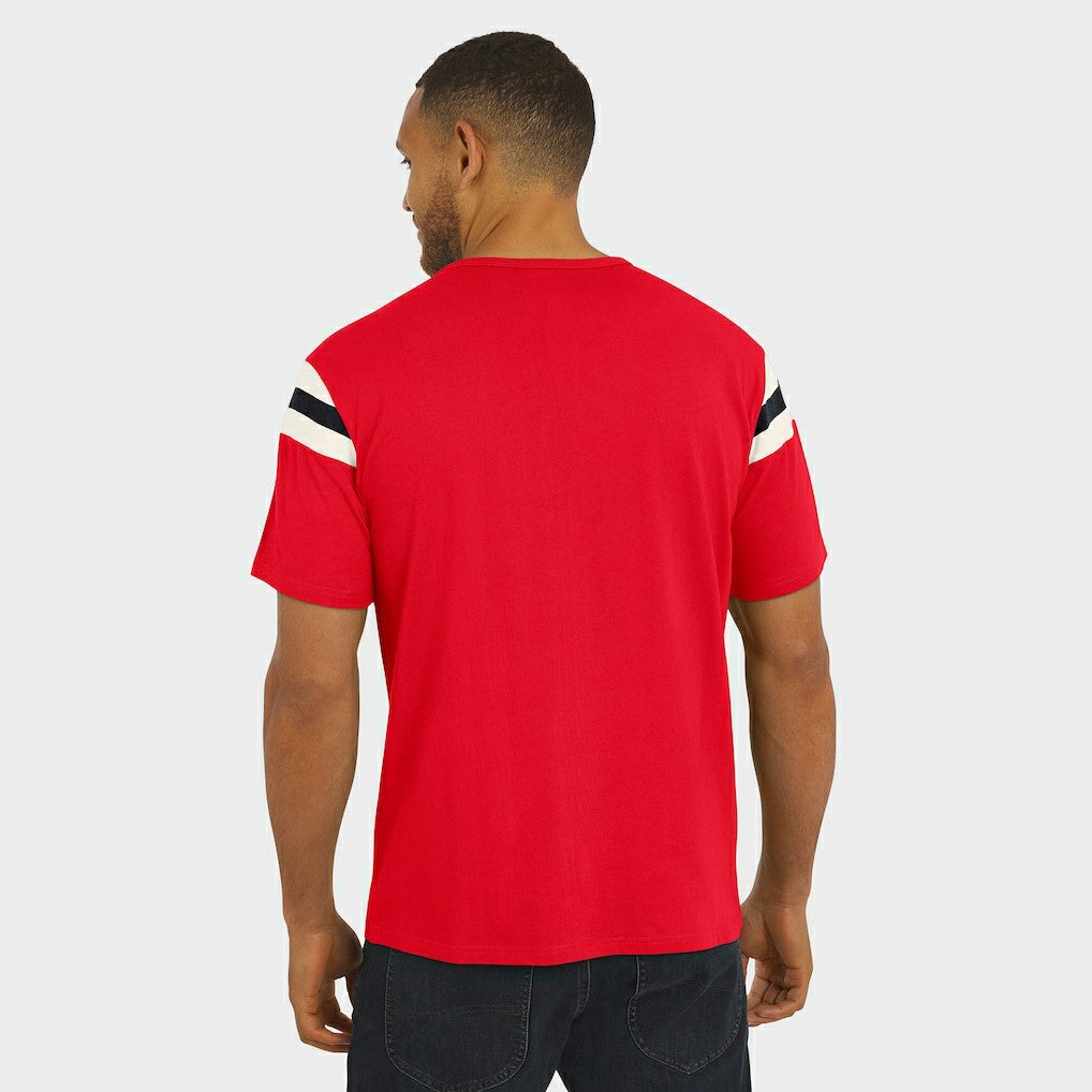 Kansas City Chiefs Darius Rucker Collection Football Stripe Sleeve T-Shirt - Red - Fanatics