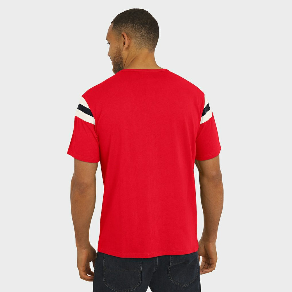 Kansas City Chiefs Darius Rucker Collection Football Stripe Sleeve T-Shirt - Red - Fanatics