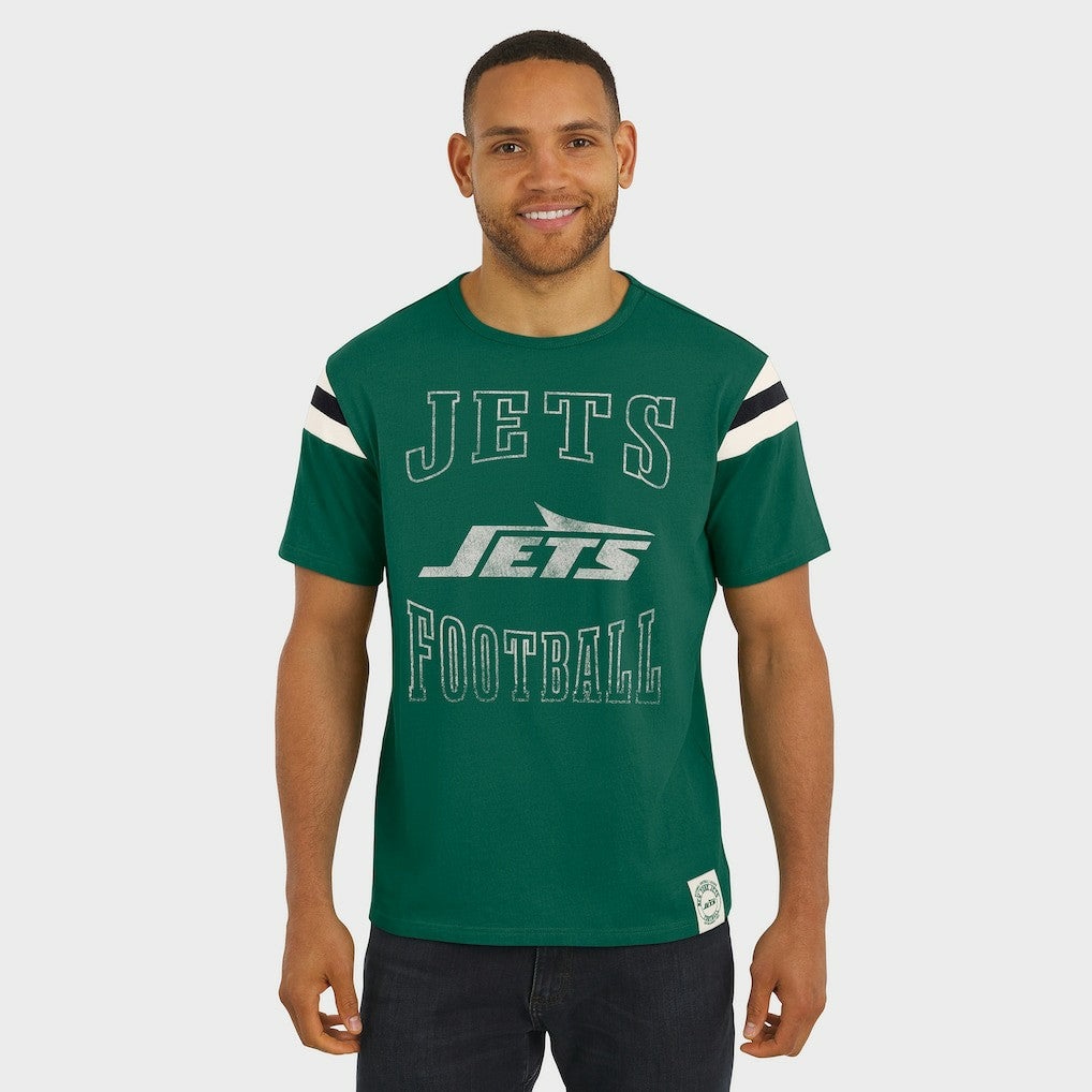 New York Jets Darius Rucker Collection Football Stripe Sleeve T-Shirt - Green - Fanatics