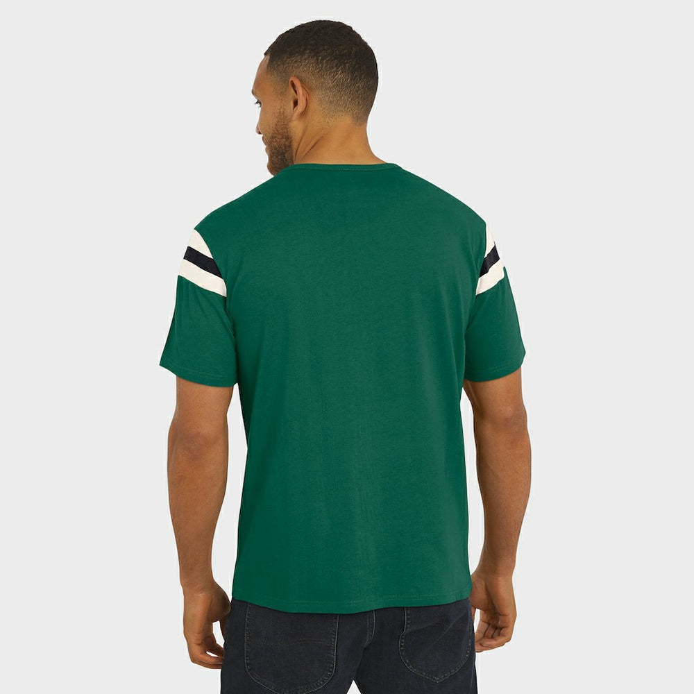 New York Jets Darius Rucker Collection Football Stripe Sleeve T-Shirt - Green - Fanatics
