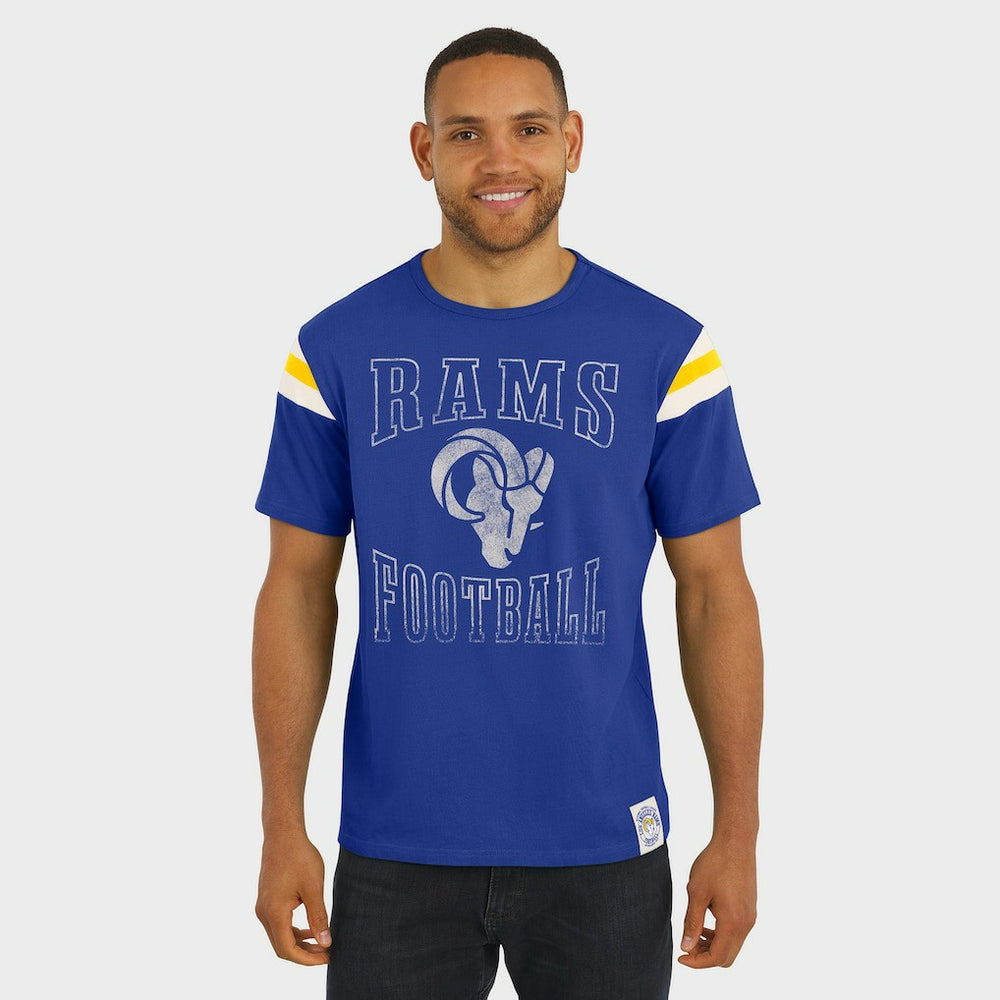 Los Angeles Rams Darius Rucker Collection Football Stripe Sleeve T-Shirt - Royal - Fanatics
