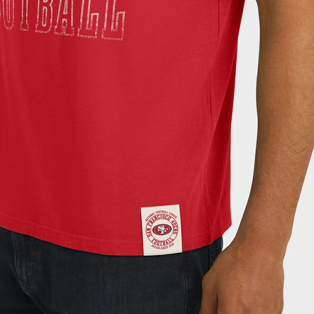 San Francisco 49ers Darius Rucker Collection Football Stripe Sleeve T-Shirt - Scarlet - Fanatics