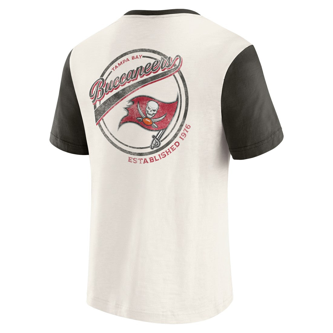 Tampa Bay Buccaneers Darius Rucker Collection Henley Colorblock Slub Pocket T-Shirt - Cream - Fanatics