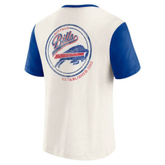 Buffalo Bills Darius Rucker Collection Henley Colorblock Slub Pocket T-Shirt - Cream - Fanatics