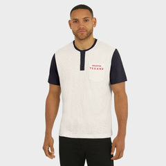 Houston Texans Darius Rucker Collection Henley Colorblock Slub Pocket T-Shirt - Cream - Fanatics