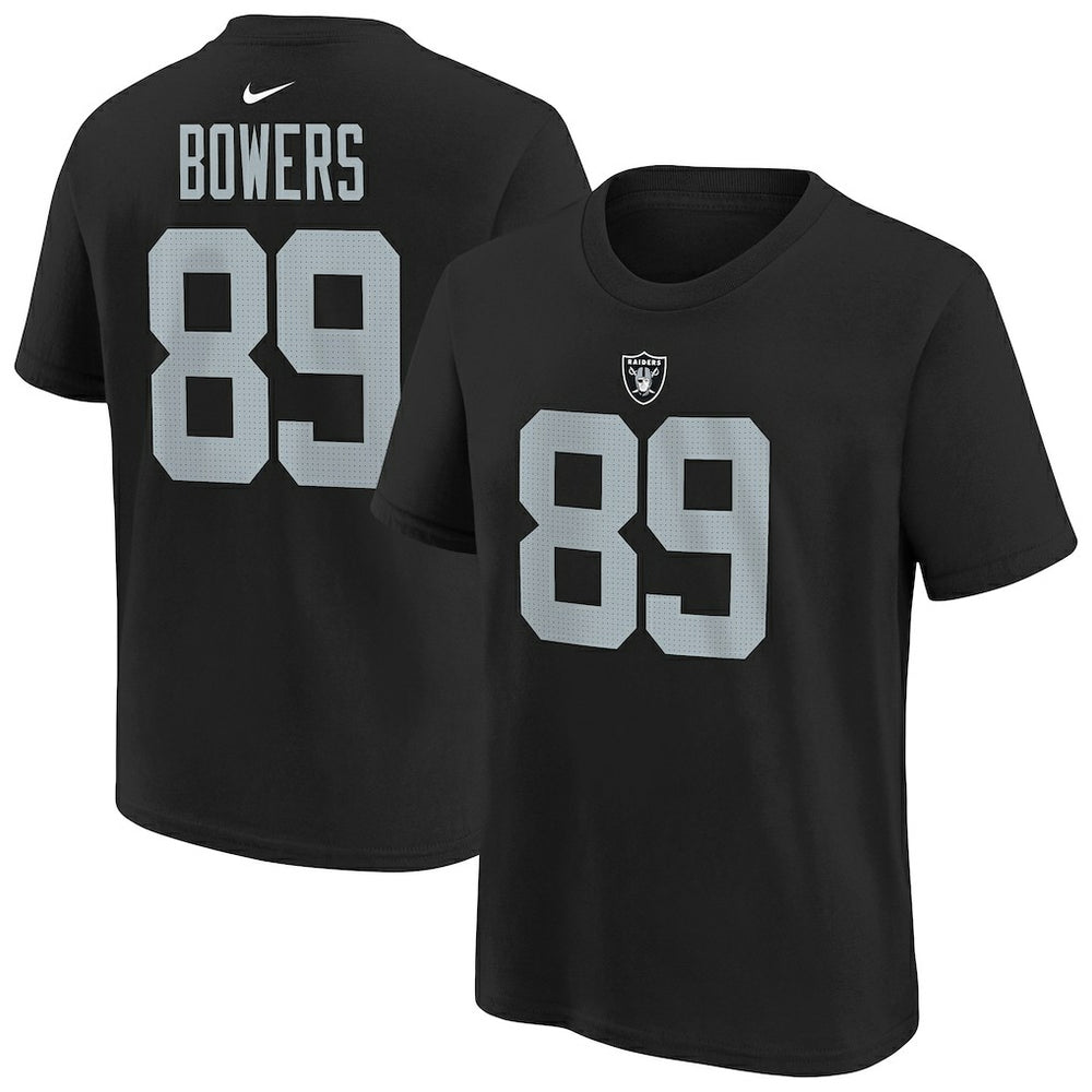 Brock Bowers Las Vegas Raiders Youth Player Name & Number T-Shirt - Black - Nike