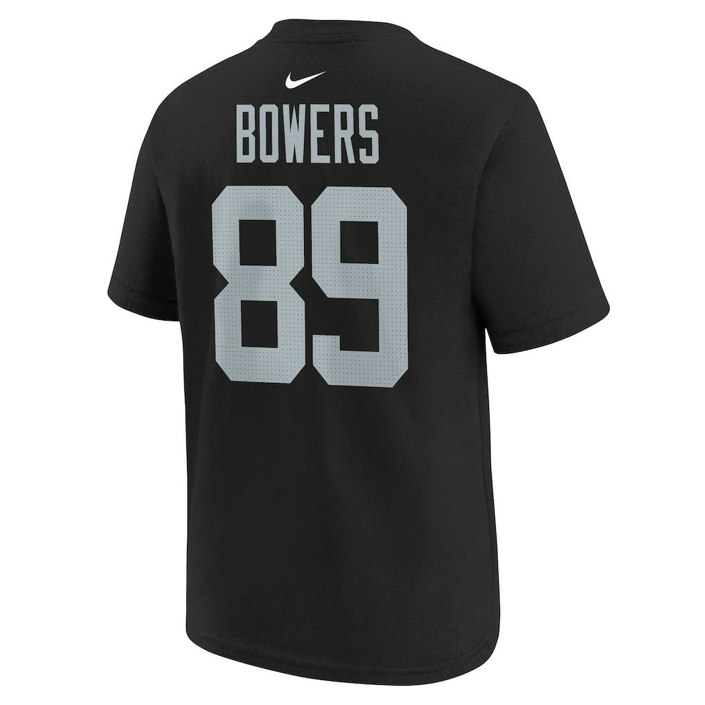 Brock Bowers Las Vegas Raiders Youth Player Name & Number T-Shirt - Black - Nike
