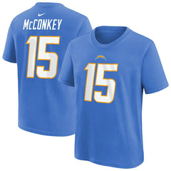 Ladd McConkey Los Angeles Chargers Youth Player Name & Number T-Shirt - Powder Blue - Nike