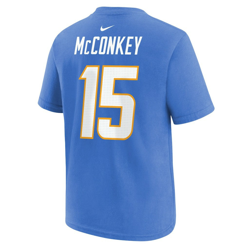 Ladd McConkey Los Angeles Chargers Youth Player Name & Number T-Shirt - Powder Blue - Nike