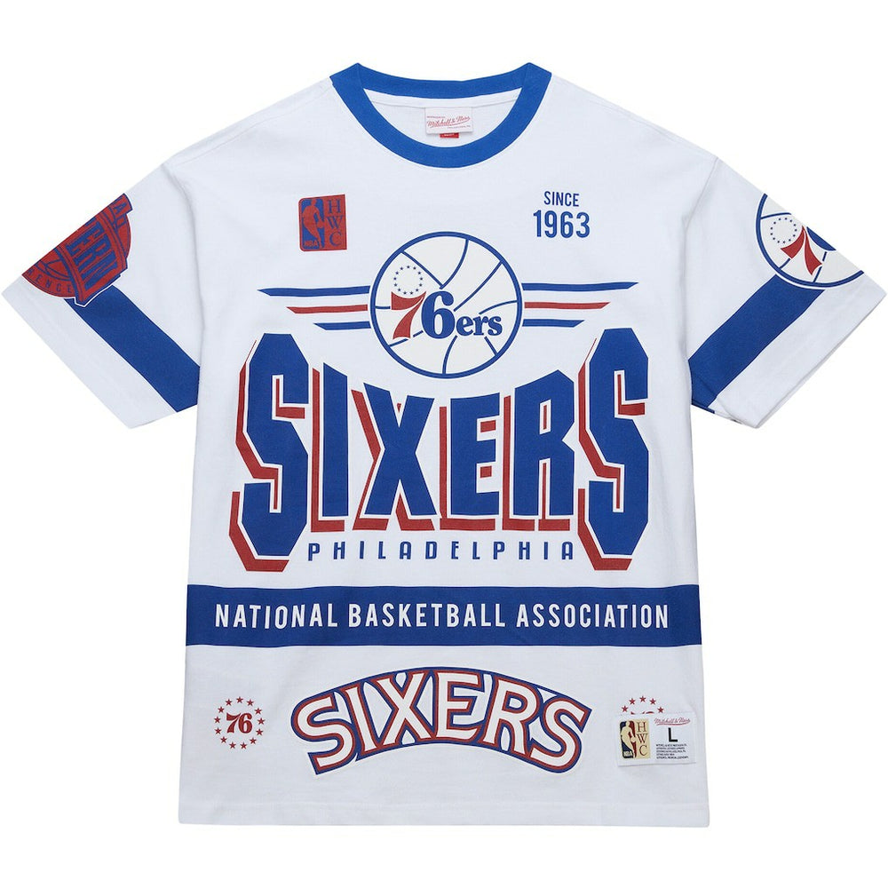 Mitchell & Ness Philadelphia 76ers Unisex Hardwood Classics Vintage Team Origins Premium T-Shirt White