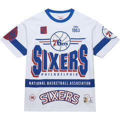 Mitchell & Ness Philadelphia 76ers Unisex Hardwood Classics Vintage Team Origins Premium T-Shirt White