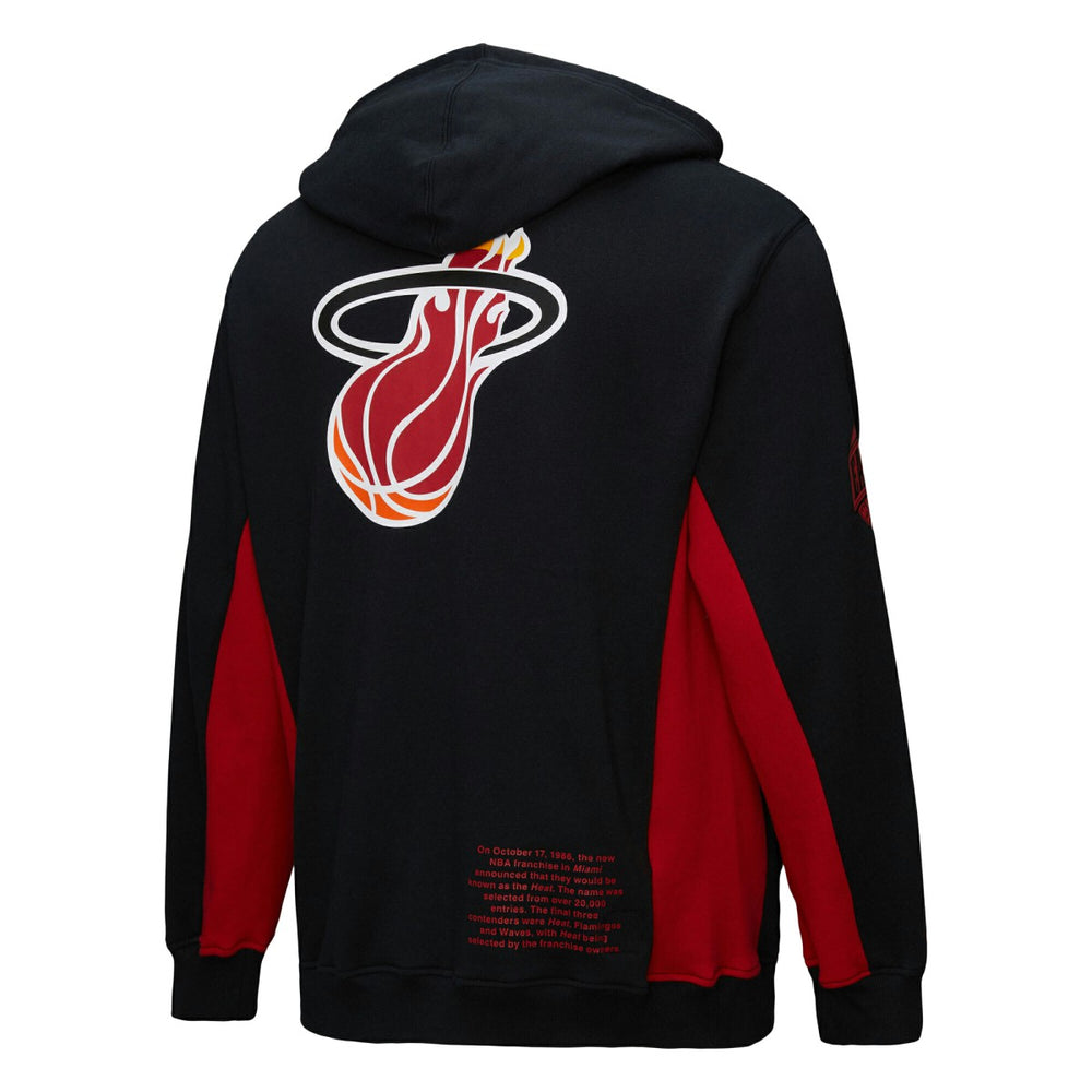 Mitchell & Ness Miami Heat Hardwood Classics Team Origins Fleece Pullover Hoodie Black