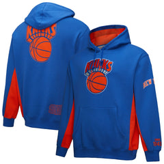 Mitchell & Ness New York Knicks Hardwood Classics Team Origins Fleece Pullover Hoodie Blue
