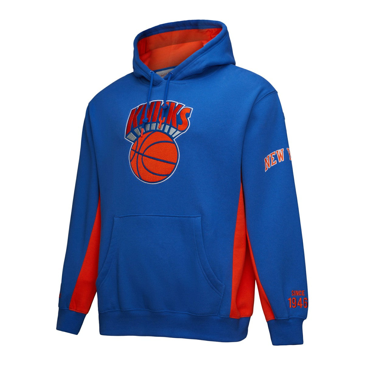 Mitchell & Ness New York Knicks Hardwood Classics Team Origins Fleece Pullover Hoodie Blue