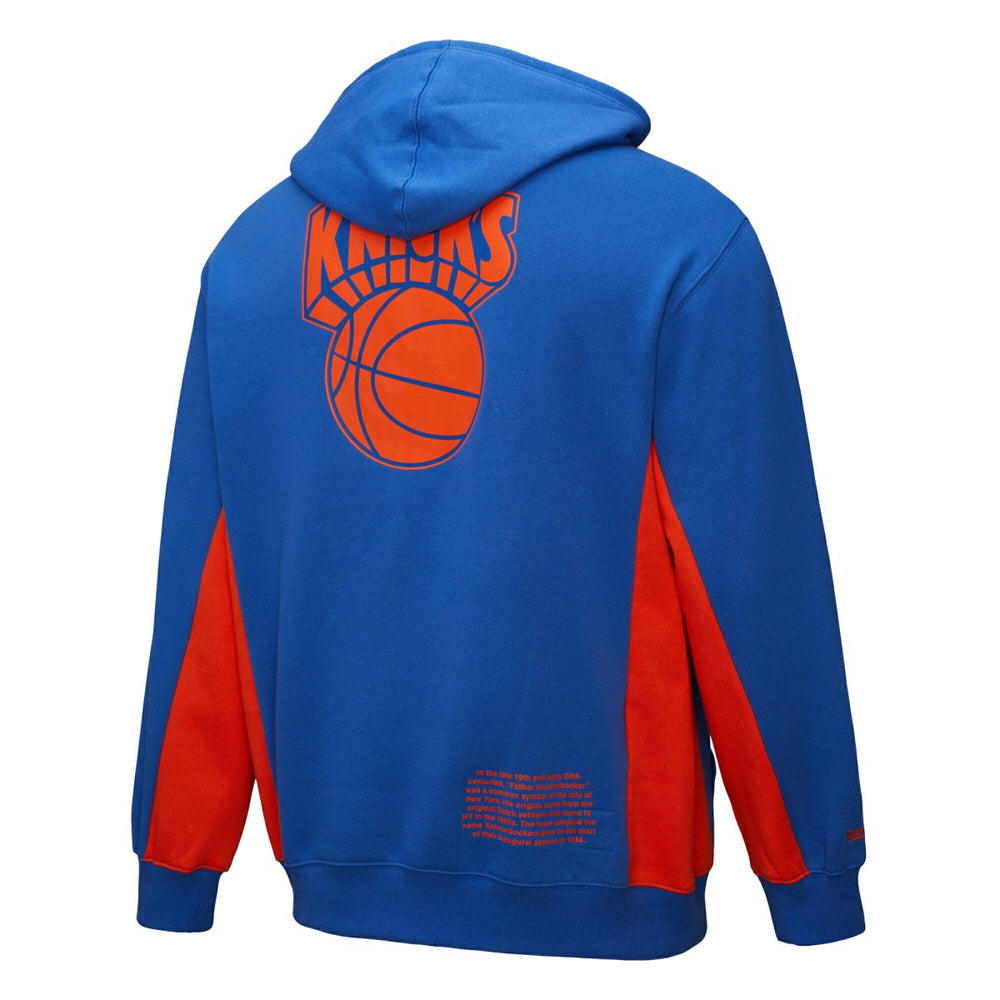 Mitchell & Ness New York Knicks Hardwood Classics Team Origins Fleece Pullover Hoodie Blue