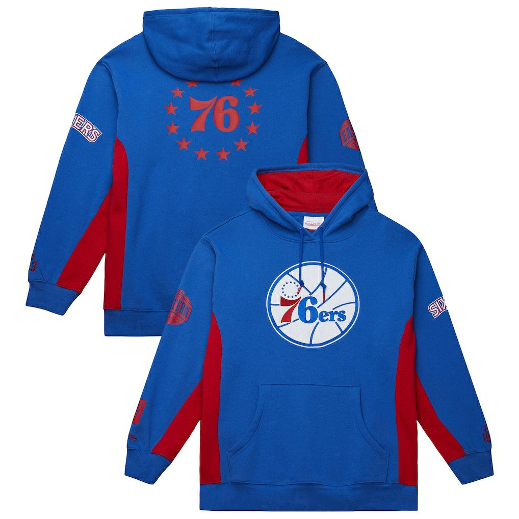 Mitchell & Ness Philadelphia 76ers Hardwood Classics Team Origins Fleece Pullover Hoodie Royal