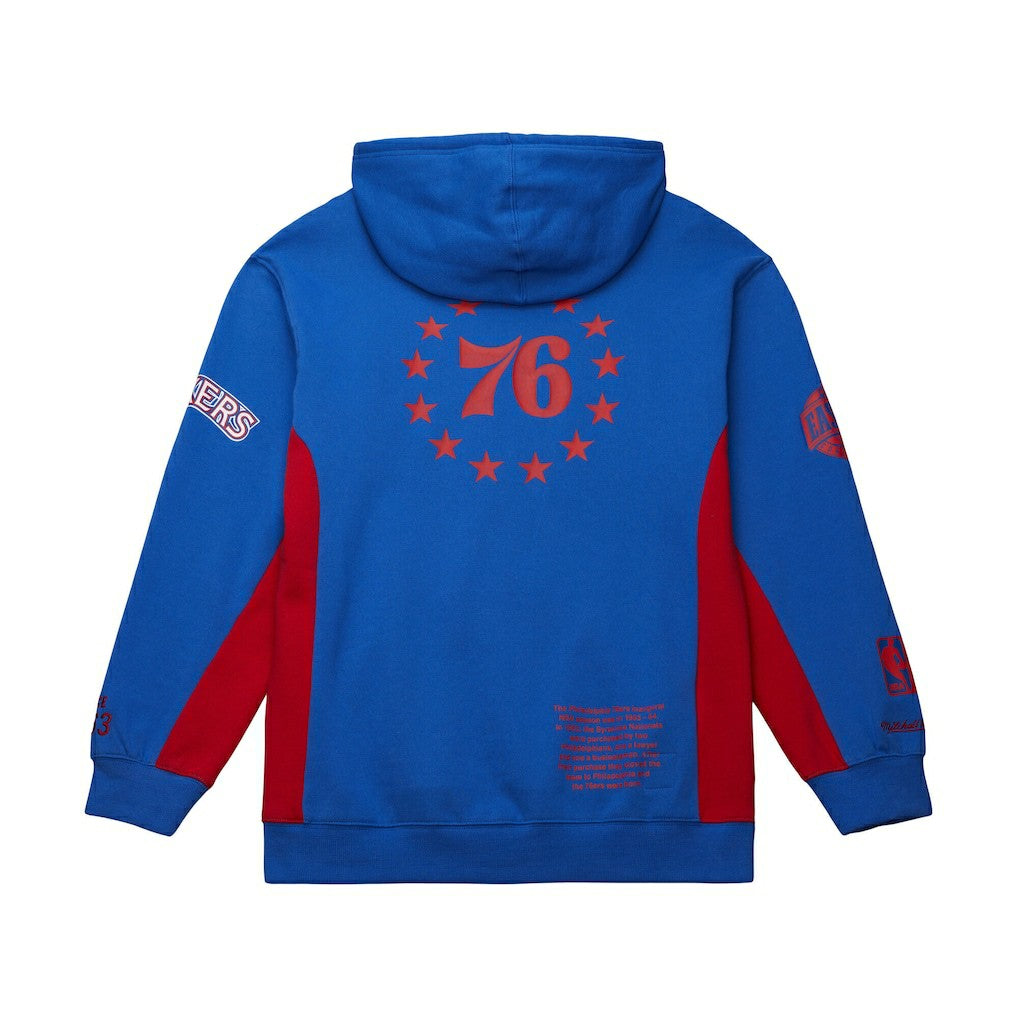 Mitchell & Ness Philadelphia 76ers Hardwood Classics Team Origins Fleece Pullover Hoodie Royal