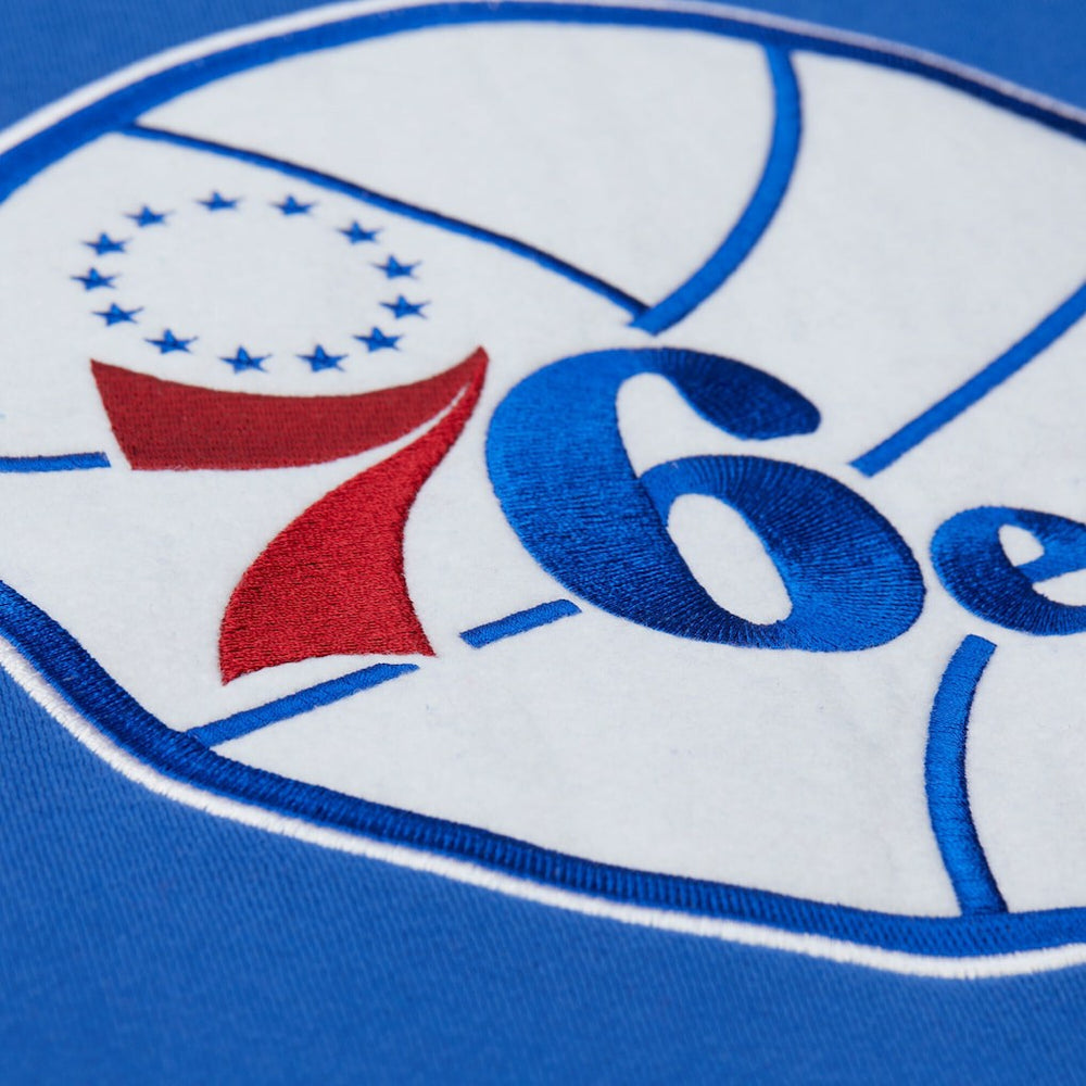 Mitchell & Ness Philadelphia 76ers Hardwood Classics Team Origins Fleece Pullover Hoodie Royal