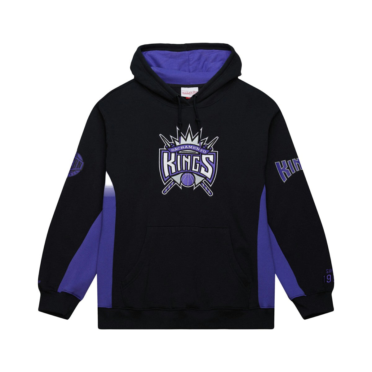 Mitchell & Ness Sacramento Kings Hardwood Classics Team Origins Fleece Pullover Hoodie Black