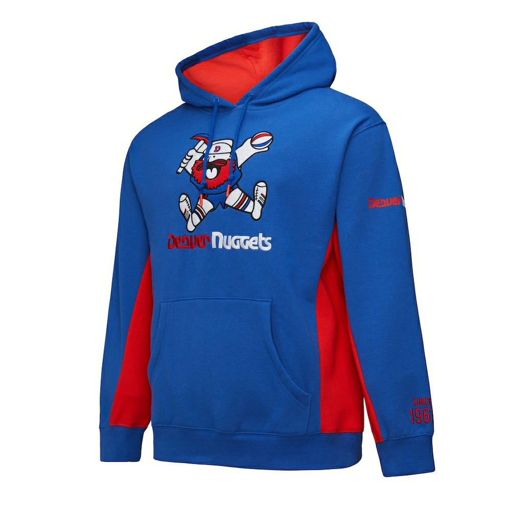 Mitchell & Ness Denver Nuggets Hardwood Classics Team Origins Fleece Pullover Hoodie Royal
