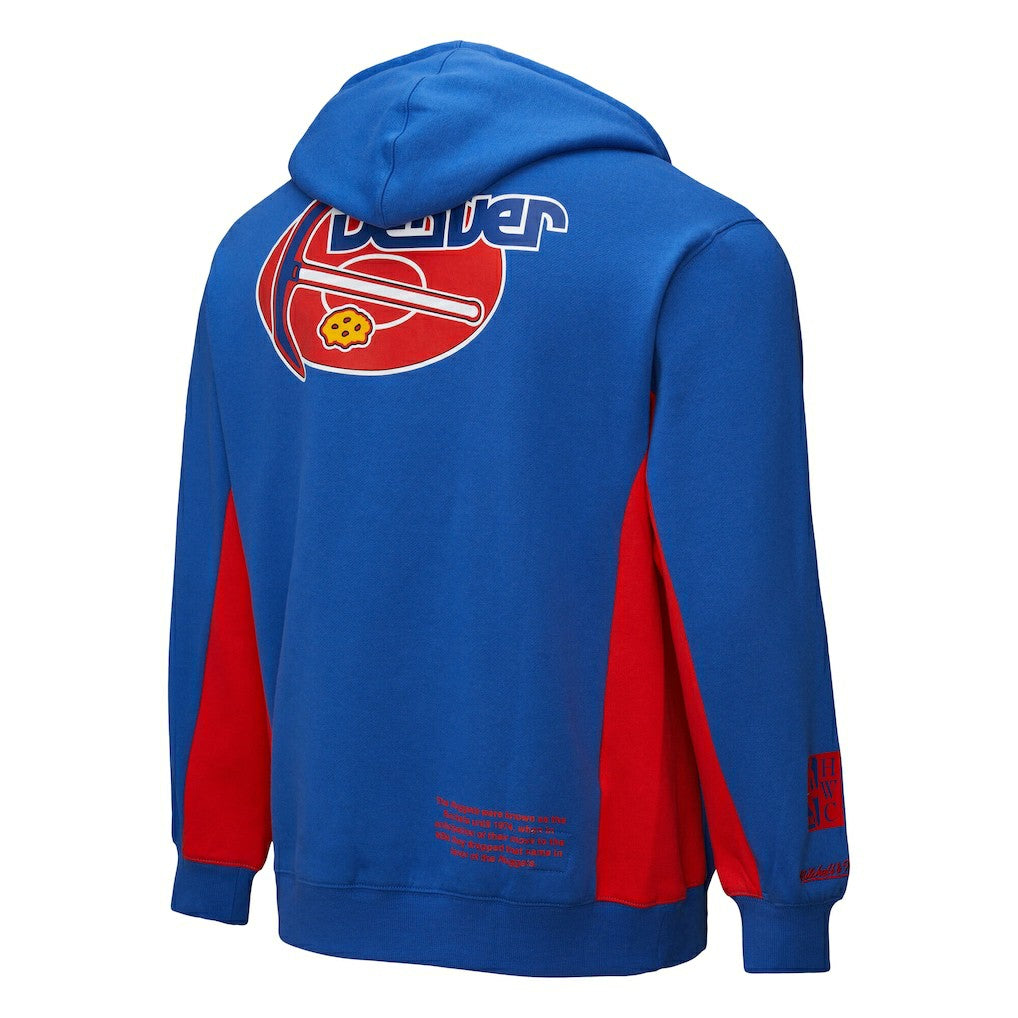 Mitchell & Ness Denver Nuggets Hardwood Classics Team Origins Fleece Pullover Hoodie Royal