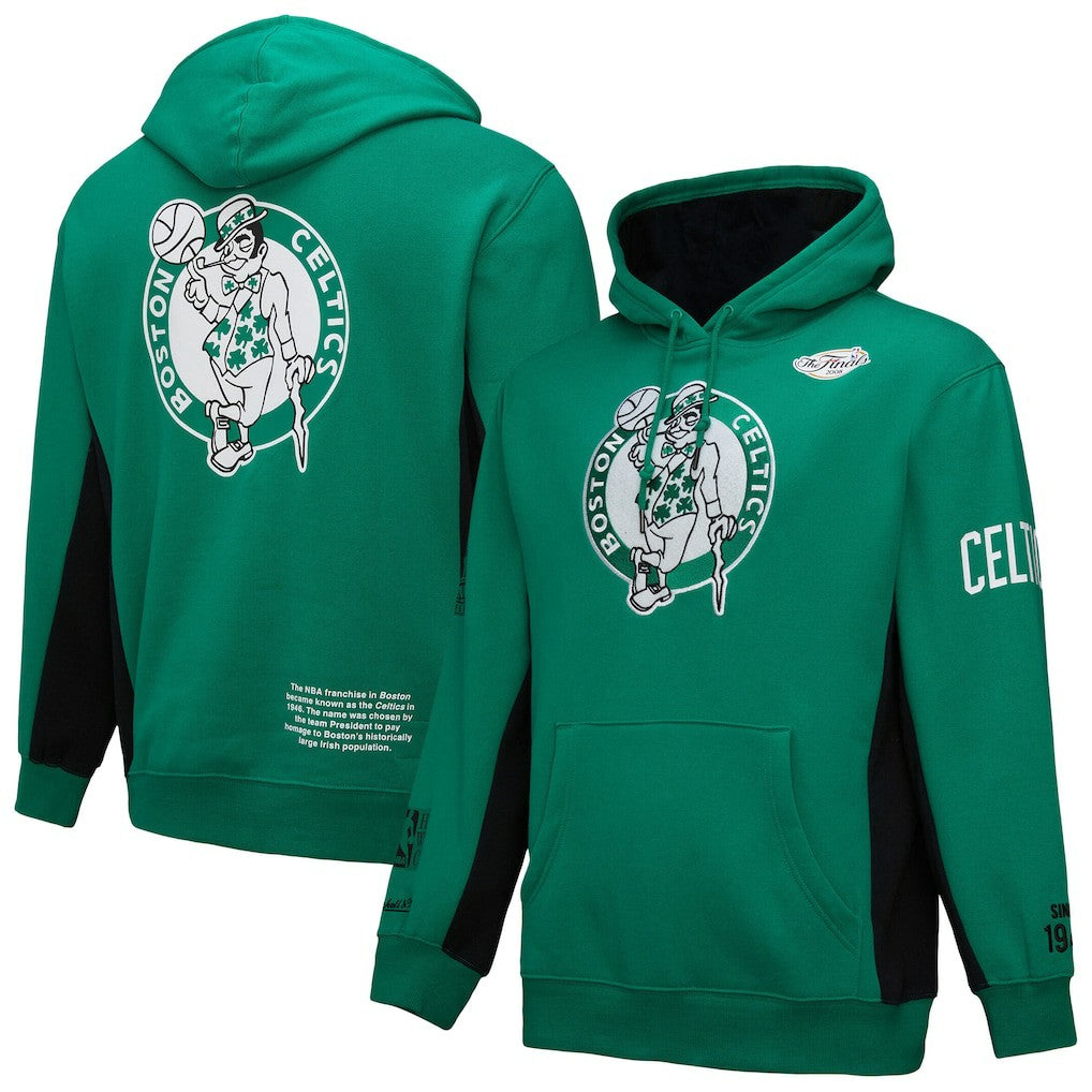 Mitchell & Ness Boston Celtics Hardwood Classics Team Origins Fleece Pullover Hoodie Kelly Green