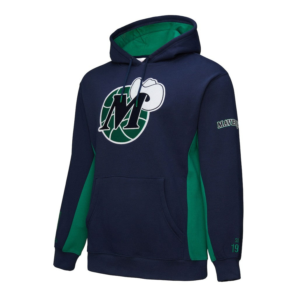 Mitchell & Ness Dallas Mavericks Hardwood Classics Team Origins Fleece Pullover Hoodie Navy