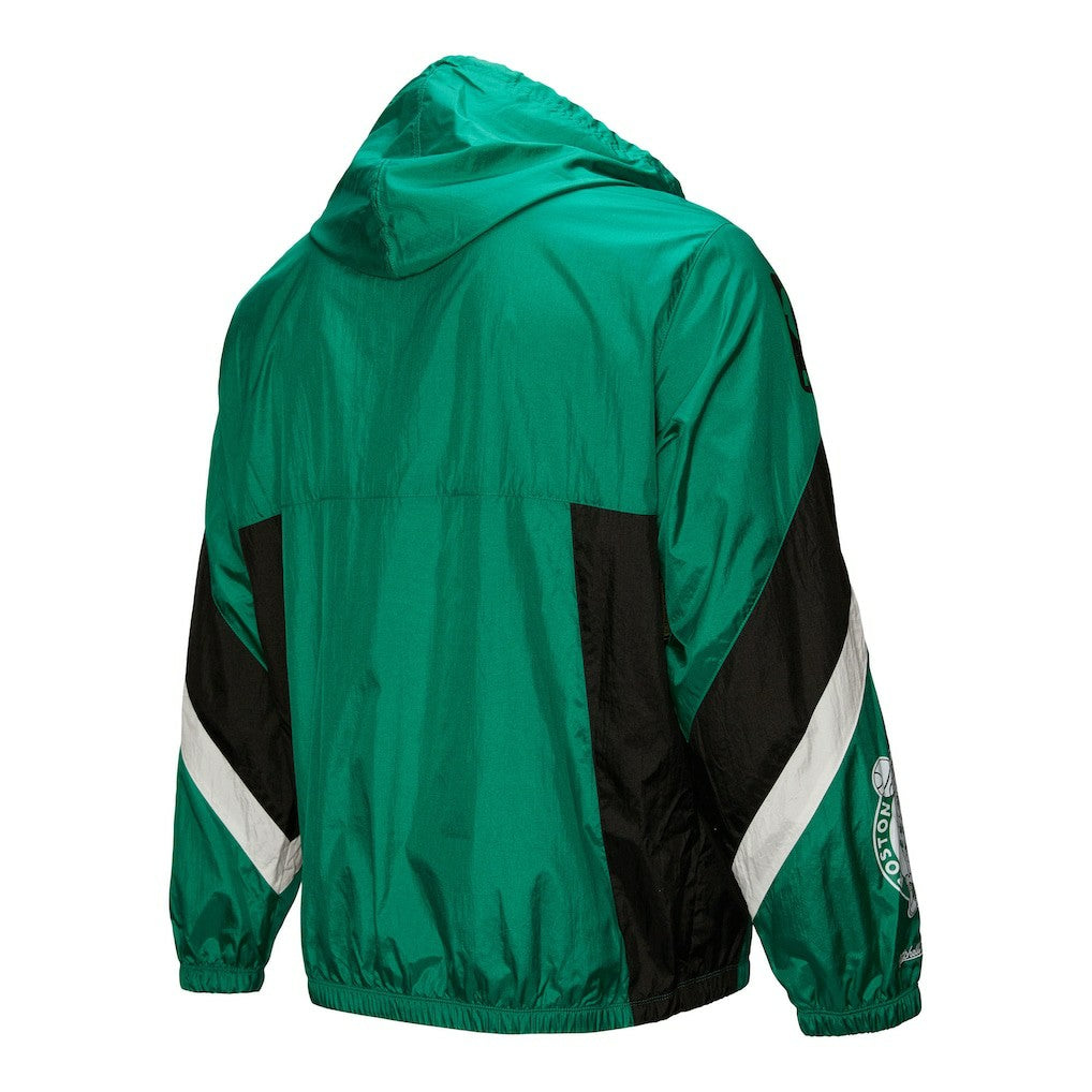 Mitchell & Ness Boston Celtics Hardwood Classics Team Origins Anorak Quarter-Zip Windbreaker Jacket Kelly Green