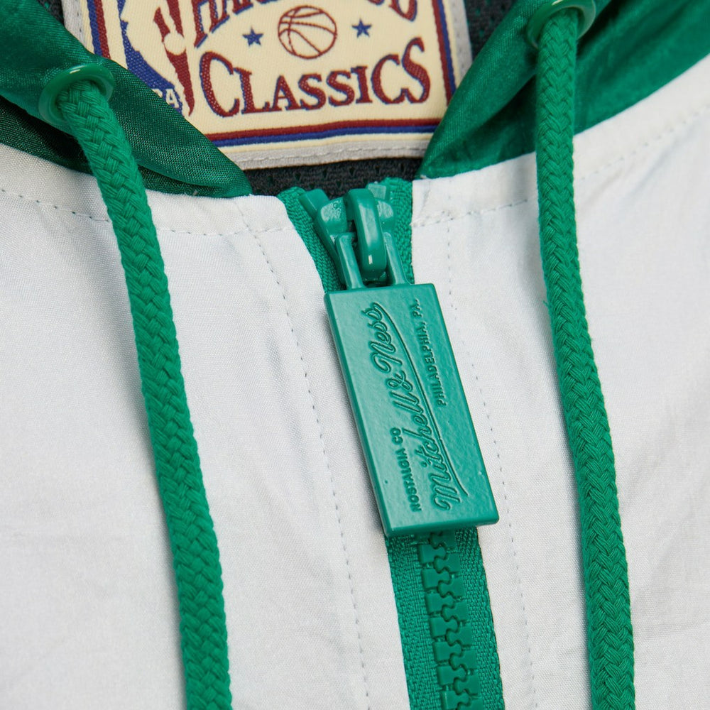 Mitchell & Ness Boston Celtics Hardwood Classics Team Origins Anorak Quarter-Zip Windbreaker Jacket Kelly Green