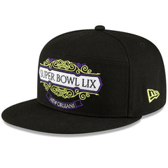 Philadelphia Eagles New Era Super Bowl LIX Tarmac Split Panel 9FIFTY Snapback Hat - Black - NFL