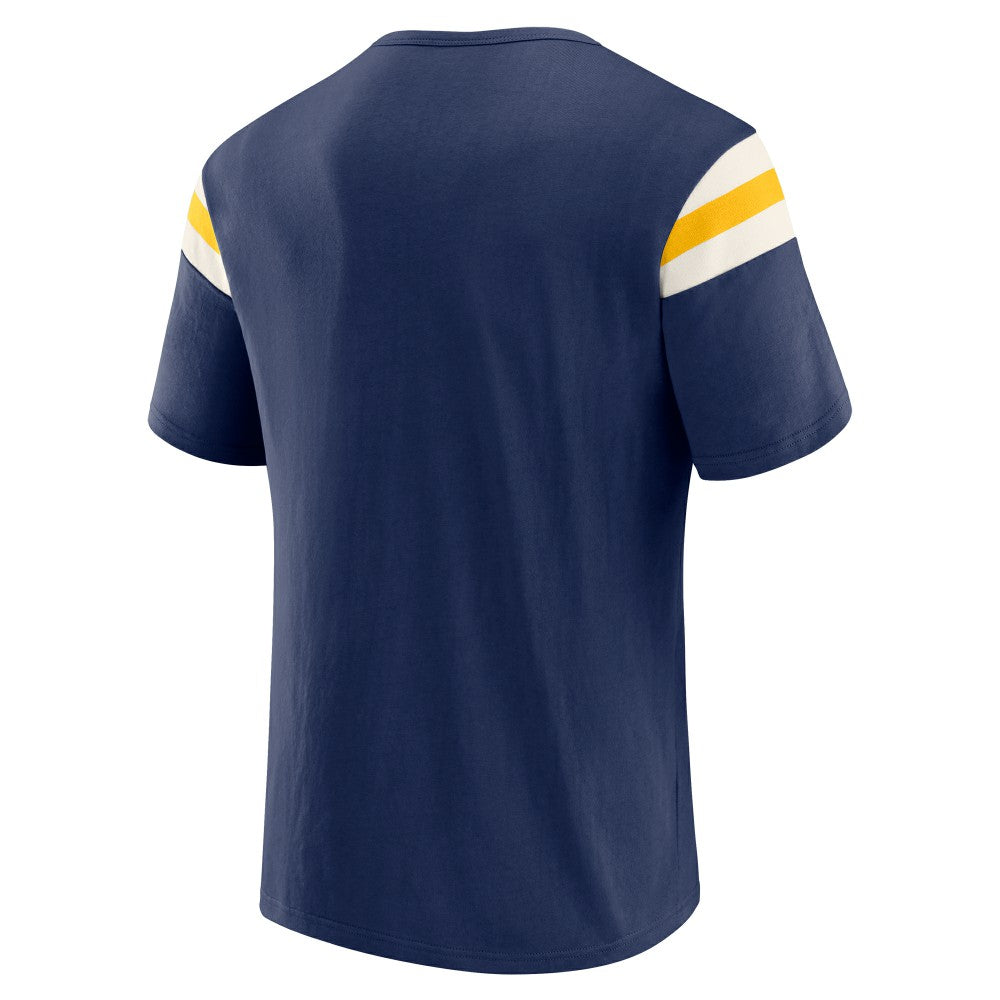 Milwaukee Brewers Darius Rucker Collection by Fanatics Distressed Sleeve Stripe T-Shirt Near Me