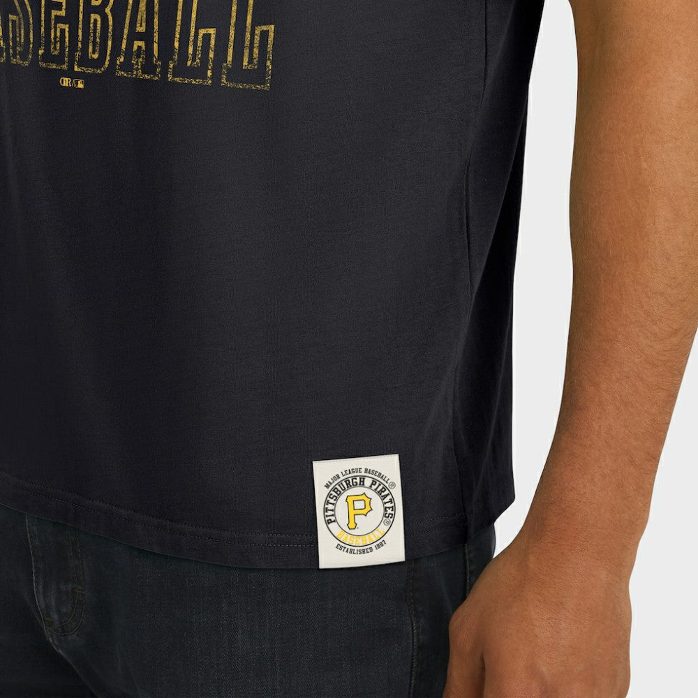 Pittsburgh Pirates Darius Rucker Collection by Fanatics Distressed Sleeve Stripe T-Shirt Sale