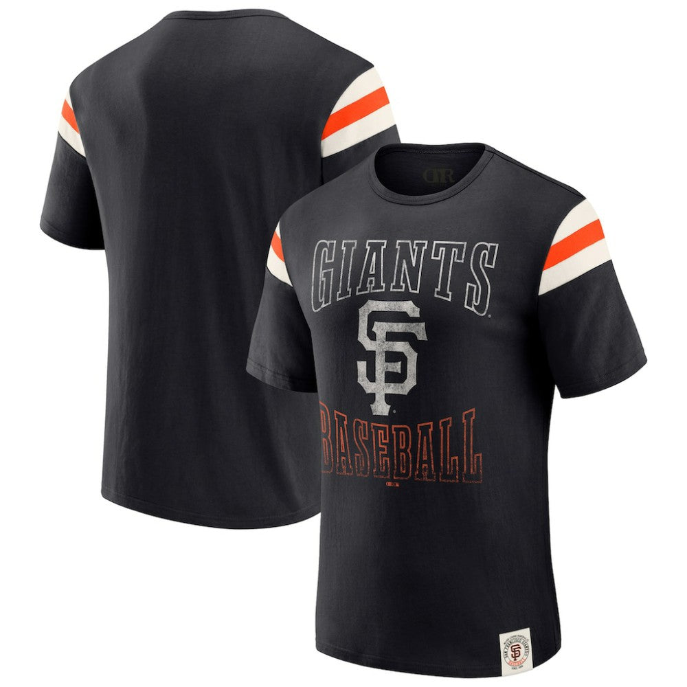 San Francisco Giants Darius Rucker Collection by Fanatics Distressed Sleeve Stripe T-Shirt Near Me