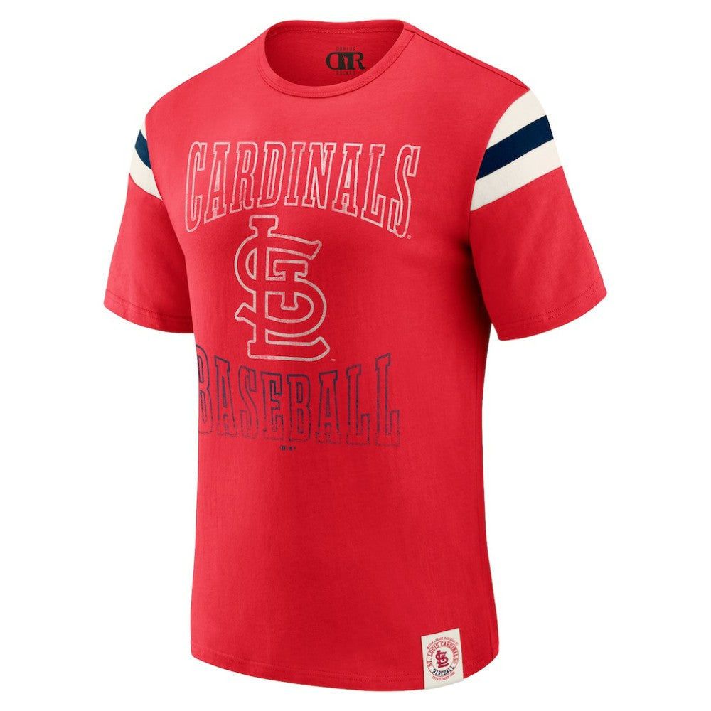 St. Louis Cardinals Darius Rucker Collection by Fanatics Distressed Sleeve Stripe T-Shirt Online