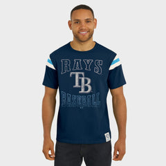 Tampa Bay Rays Darius Rucker Collection by Fanatics Distressed Sleeve Stripe T-Shirt Near Me