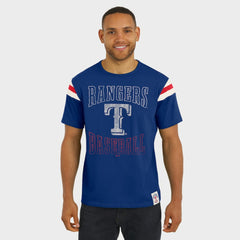 Texas Rangers Darius Rucker Collection by Fanatics Distressed Sleeve Stripe T-Shirt Near Me