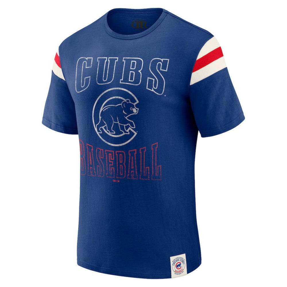 Chicago Cubs Darius Rucker Collection by Fanatics Distressed Sleeve Stripe T-Shirt for sale