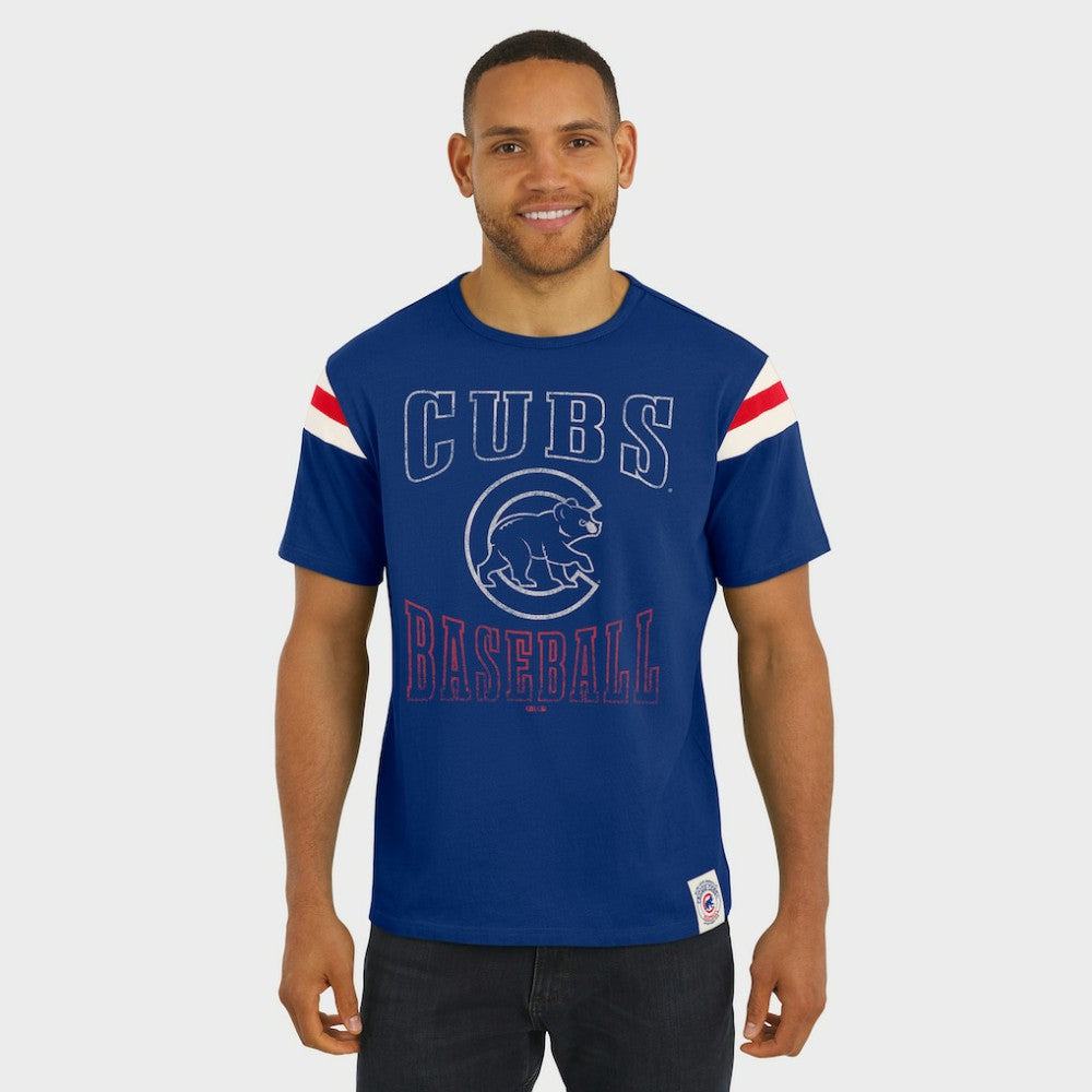 Chicago Cubs Darius Rucker Collection by Fanatics Distressed Sleeve Stripe T-Shirt for sale