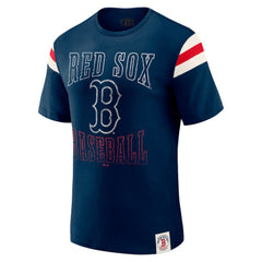 Boston Red Sox Darius Rucker Collection by Fanatics Distressed Sleeve Stripe T-Shirt Discount
