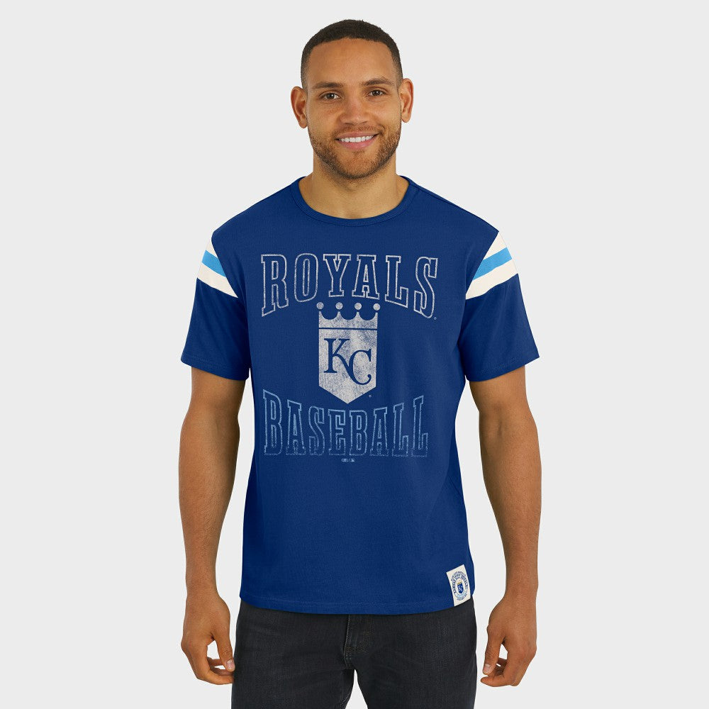 Kansas City Royals Darius Rucker Collection by Fanatics Distressed Sleeve Stripe T-Shirt Near Me