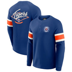 Detroit Tigers Darius Rucker Collection by Fanatics Waffle-Knit Raglan Long Sleeve Henley T-Shirt Sale