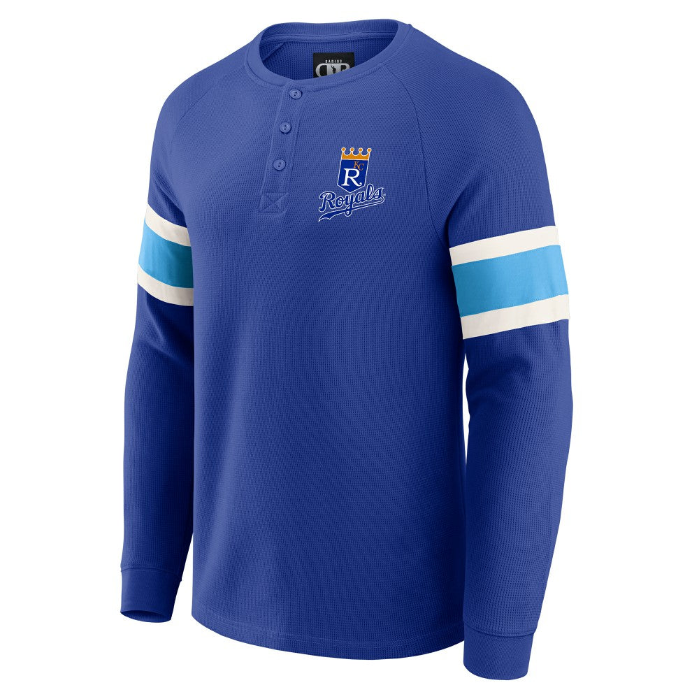 Kansas City Royals Darius Rucker Collection by Fanatics Waffle-Knit Raglan Long Sleeve Henley T-Shirt Near Me