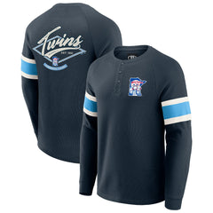 Minnesota Twins Darius Rucker Collection by Fanatics Waffle-Knit Raglan Long Sleeve Henley T-Shirt Outlet