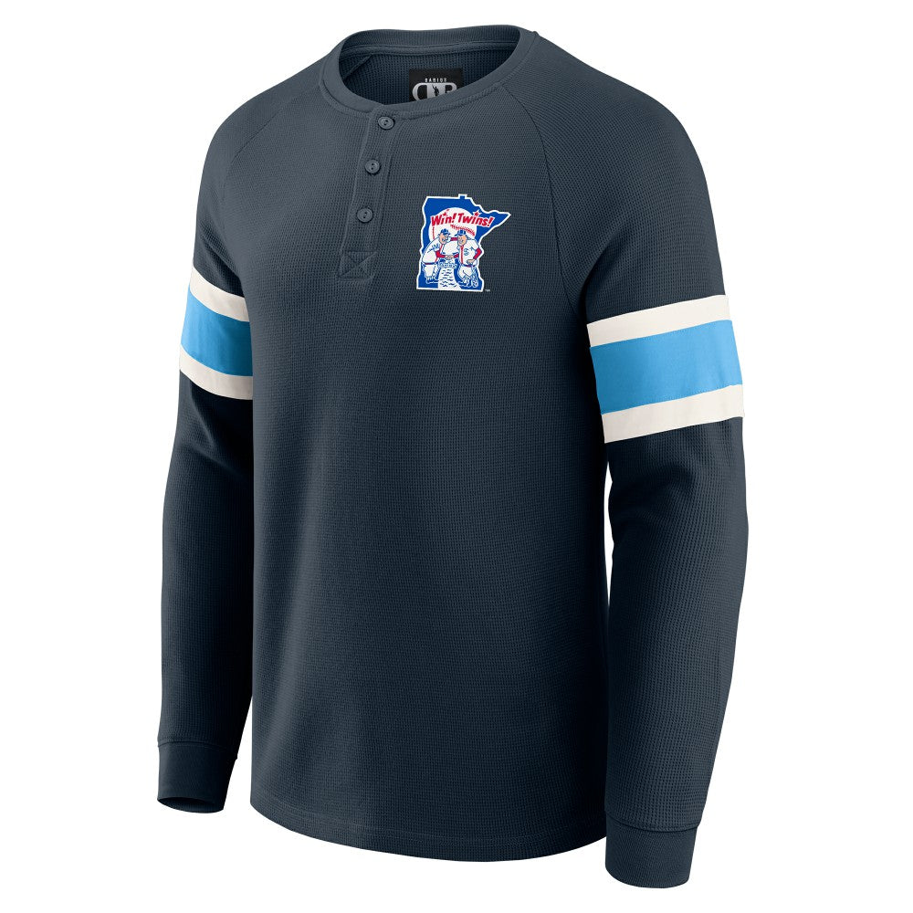 Minnesota Twins Darius Rucker Collection by Fanatics Waffle-Knit Raglan Long Sleeve Henley T-Shirt Outlet