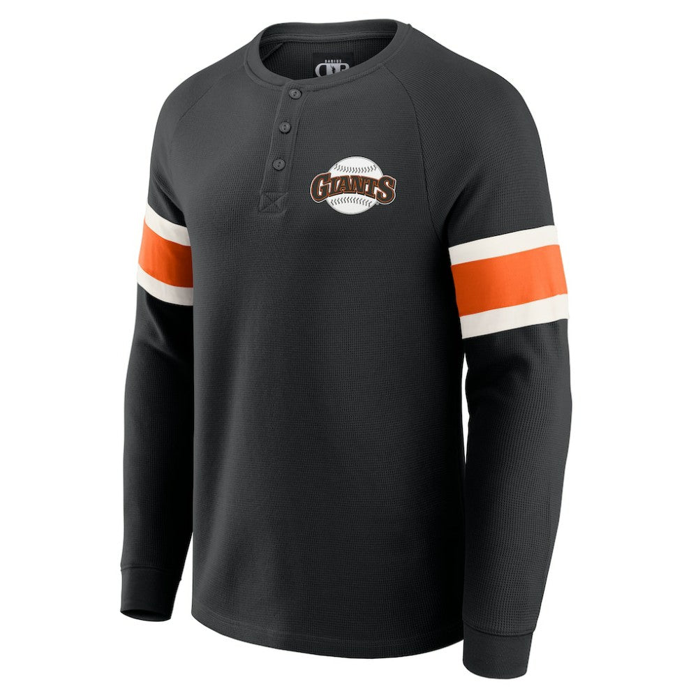 San Francisco Giants Darius Rucker Collection by Fanatics Waffle-Knit Raglan Long Sleeve Henley T-Shirt Outlet