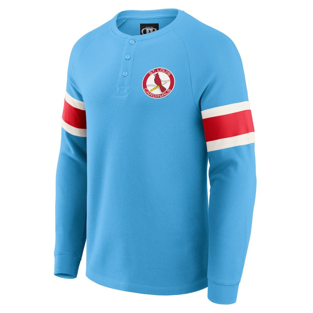St. Louis Cardinals Darius Rucker Collection by Fanatics Waffle-Knit Raglan Long Sleeve Henley T-Shirt for sale