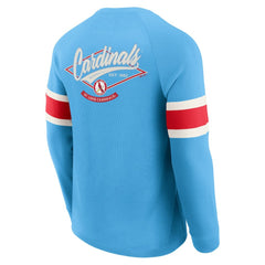 St. Louis Cardinals Darius Rucker Collection by Fanatics Waffle-Knit Raglan Long Sleeve Henley T-Shirt for sale
